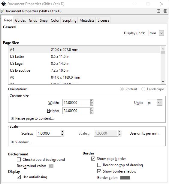 Setting Page Size Setting Page Size